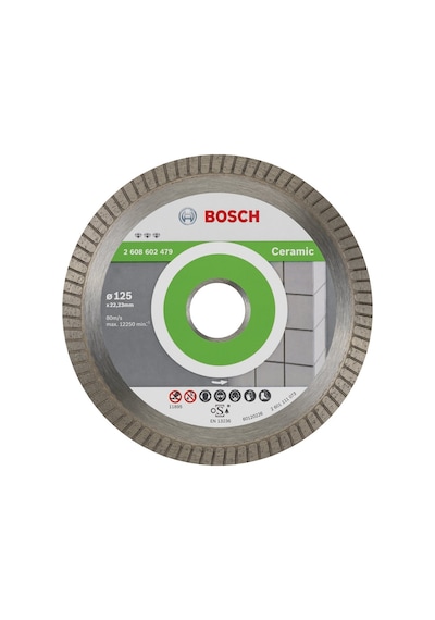 Bosch Best For Ceramic Extraclean Turbo 125 mm Elmas Kesici Disk - 2608602479