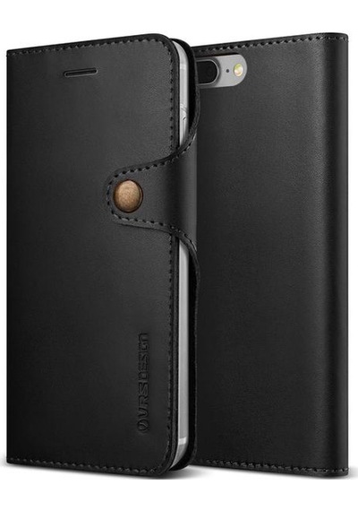 Vrs Design Apple Uyumlu iPhone 8 Plus /7 Plus İle Native Diary Kılıf Black Siyah