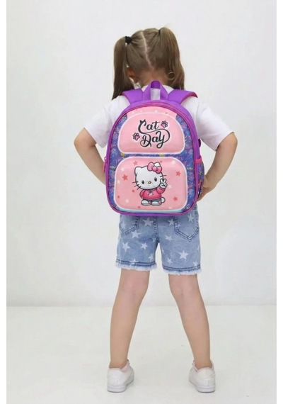 Hello Kitty Kız Çocuk Anaokulu Okul Çantası Pembe Mor Kreş Ve Okul Öncesi Sırt Çantası Yeni Sezon