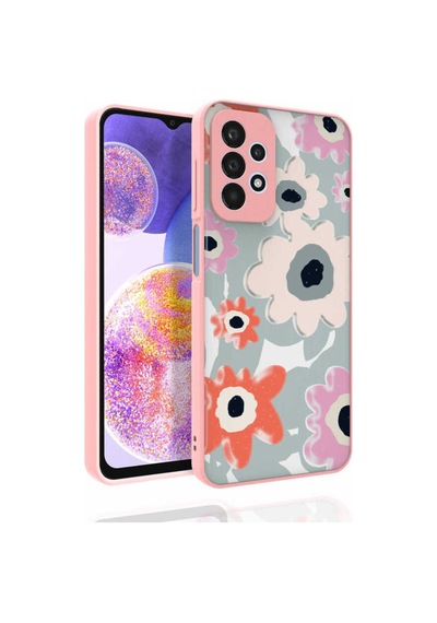 Galaxy A23 Kılıf Desenli Kamera Korumalı Parlak Zore Nora Kapak NO5