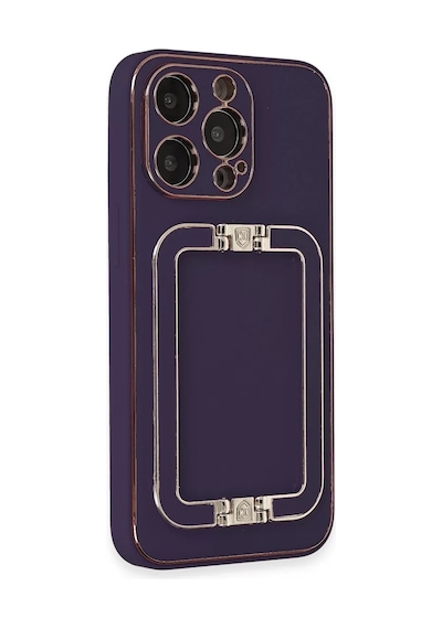 Newface Apple iPhone Uyumlu 14 Pro Kılıf Coco Elit Kapak - Derin Mor Diğer