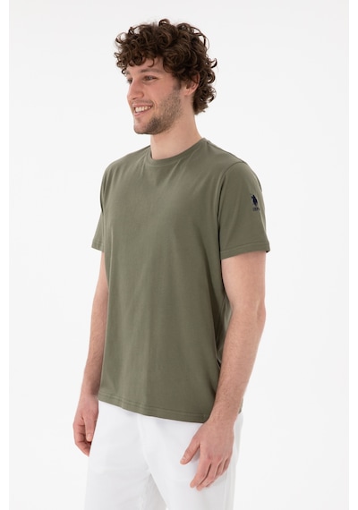 U.S. Polo Assn. Erkek Regular Fit Bisiklet Yaka Koyu Haki Basic Tişört 50305985-VR111