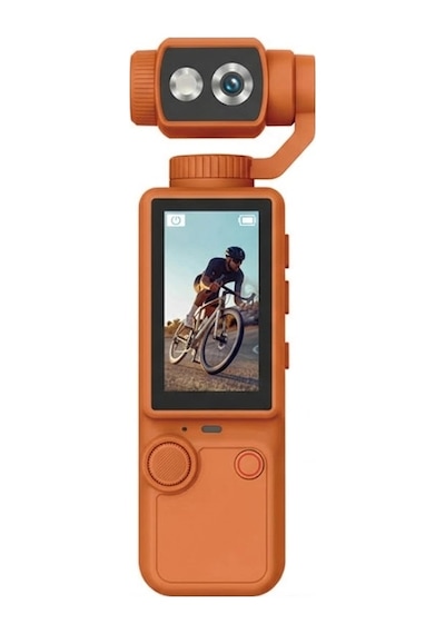 Q8 4k Ultra Hd Taşınabilir Vlog Spor Ve Aksiyon Kamerası 2.0" Döndürülebilir Ips Ekran Turuncu
