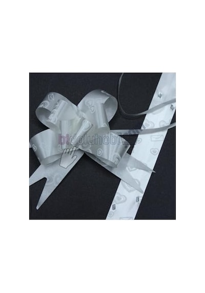 Bidoluhobi Paket Süsü Pratik Fiyonk 10'lu 35 Cm Beyaz Genel