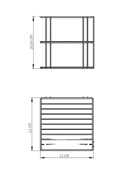 Edora Home 3 Katlı Dolap İçi Düzenleyici Çok Amaçlı Gümüş Raf - Metal Paslanmaz