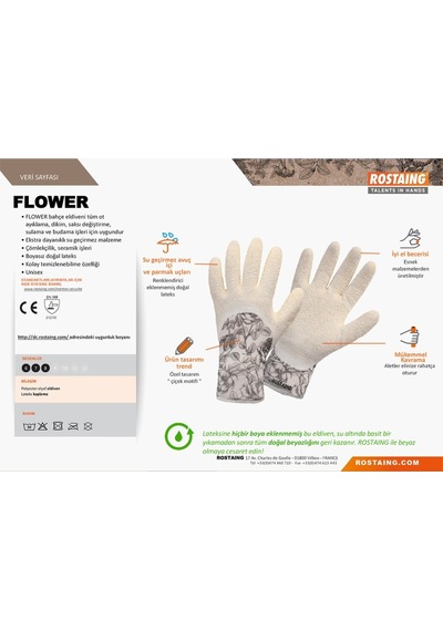 Unisex Bahçe Ekim Dikim Eldiveni No:6 Xs