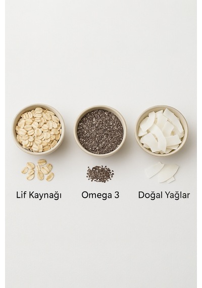 Sultanbahçe Chia Çiya Tohumlu Tropik Fit Bowl Seti Yulaf - Hindistan Cevizi Dilimleri
