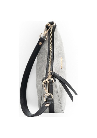 Silver & Polo Silver Polo Füme - Siyah Süet Kadın Omuz Çantası Sp1259