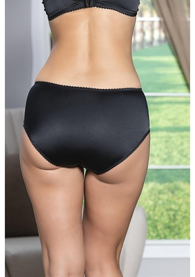 Mode Cool Saten Toparlayıcı Minimizer Sütyen Ve Yüksek Bel Slip Külot Takım Siyah Brf31521 Siyah