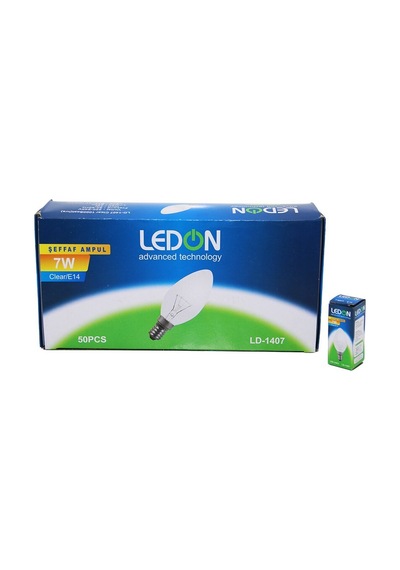 Ledon Ld-1407 Gece Lambası Ampulü 220-240v 7w E-14 2700k 55 Lumen 1.000 Saat Ömür Şeffaf - 50'li Paket Diğer