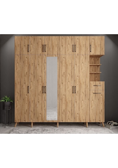 Açelya Portmanto Vestiyer Çam  M9-208 cm