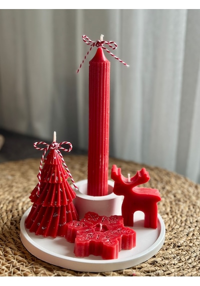 Kübra Design Candles Yılbaşı Özel Seri Hediyelik Kokulu Mum Seti