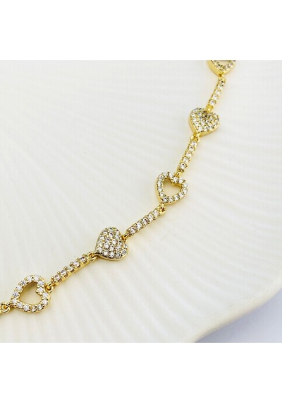 Kalpli Bileklik Suyolu Zirkon Taşlı Kararmuz Xuping Vip Seri 14 Ayar Gold 19cm Altın