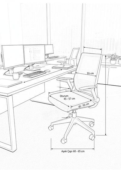 Ergonomik Fileli Ofis Çalışma Koltuğu - Beyaz Fileli Çalışma Koltuğu, Beyaz Ofis Koltuğu Beyaz