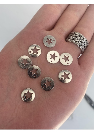Çanta Takı Metal Aksesuar 11,8mm 20 Adet Gri