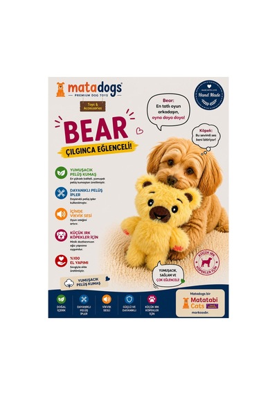 Matadogs Bear Peluş ,sesli Köpek Oyuncağı