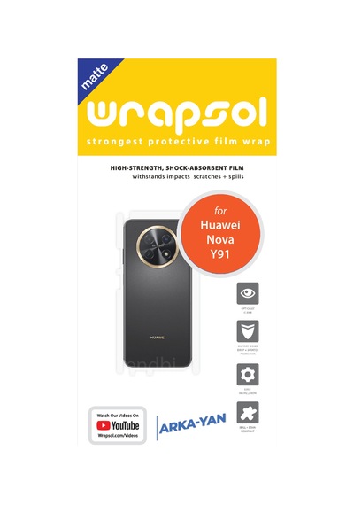 Huawei Nova Y91 Mat Arka Ve Yan Kaplama Poliüretan Film