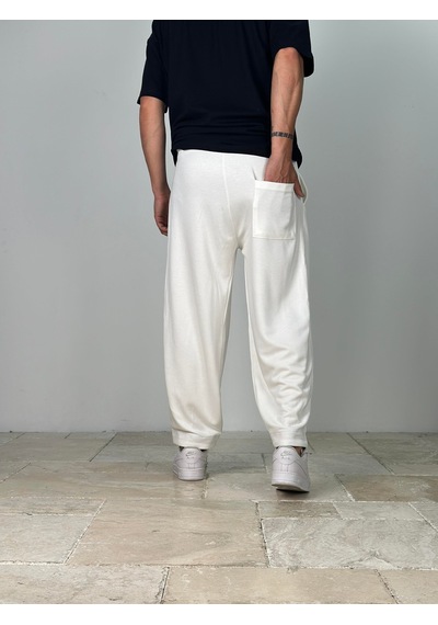 Cocopelli Double Paça Detaylı Ekru Pantolon Coc1768 Ekru