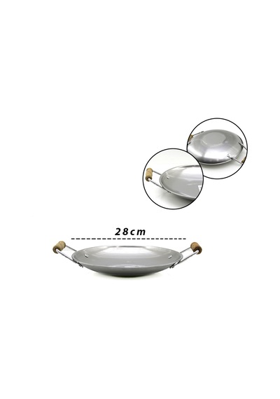 Çelik Kulplu Kavurma Sacı - 70 14 Cm