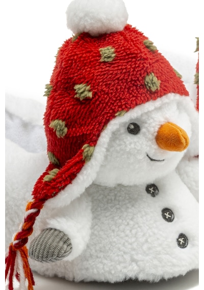 Twigy Snowman Kadın, Garson Boy Hayvanlı Panduf Beyaz-kırmızı 36/41 Beyaz - Kırmızı