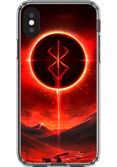 Apple Uyumlu iPhone Xs Max Şeffaf Kılıf Berserk Tasarımlı 1