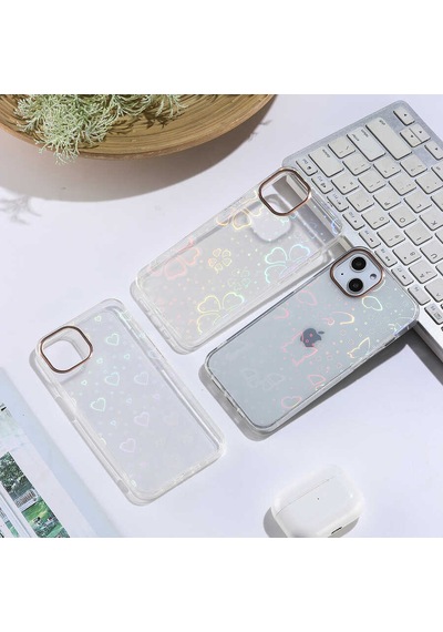 Apple Uyumlu iPhone 13 Kılıf Zore Sidney Desenli Sert Kapak Butterfly No2