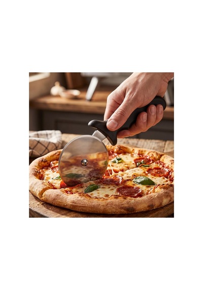 Bertolli Paslanmaz Çelik 20 Cm Pizza Kesici Rulet - Ergonomik Saplı Hamur Kesme Tekerleği Diğer