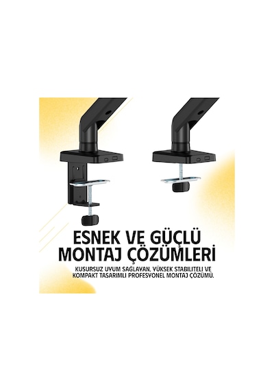 Ergoflex X10 Siyah 22-40inch Amortisörlü 12 Kg Monitör Standı 2026 Versiyon