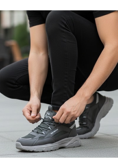 Erkek Anorak Fuspetli Spor Ayakkabı - Füme-706 Fume
