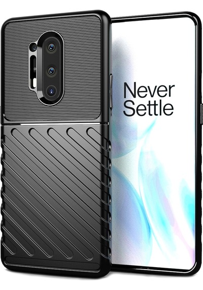 Oneplus 8 Pro Thunder Serisi Dayanikli Silikon Kilif - Siyah 549418083