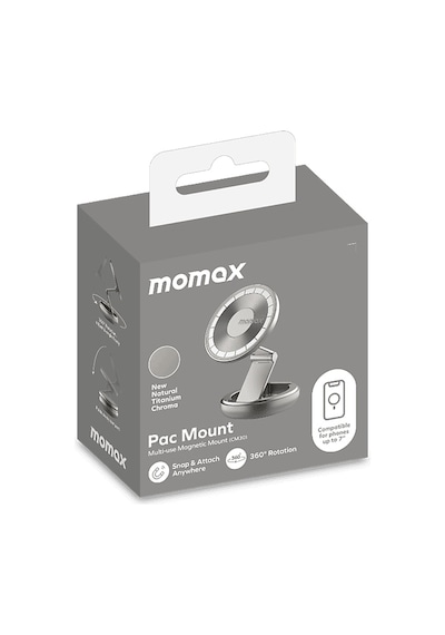 Momax CM30L Pac Mount Multi-use Magnetic Araç İçi Telefon Tutucağı Titanium