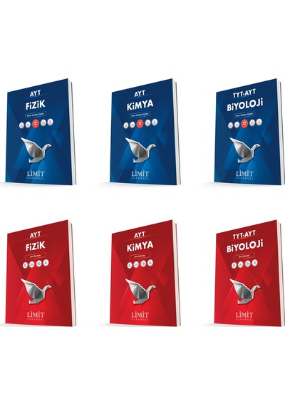 Limit Kurumsal Ayt Fizik + Kimya + Biyoloji Konu Anlatım Föyleri + Soru Seti 6 Kitap