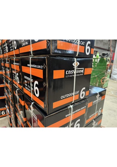 Cat6 305 Metre Dış Ortam 0,47mm Çift Ceketli Çift Katman Outdoor Cat6 Kablo 305mt Kutu