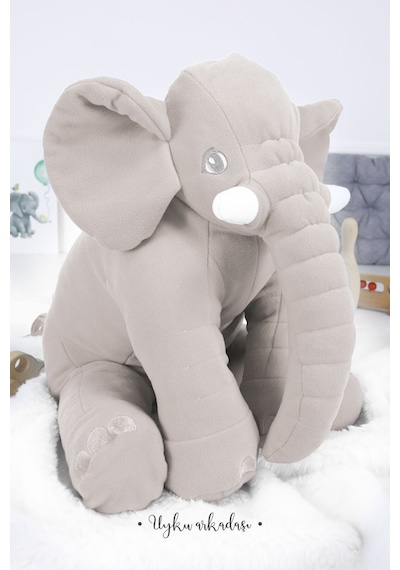 Bej Dev Boy Uyku Arkadaşım Fil Jumbo Boy 60 Cm