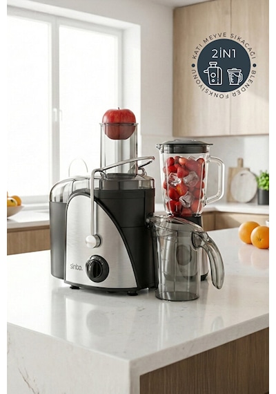 Sinbo SJ-3195 Katı Meyve Sıkacağı Blender Seti