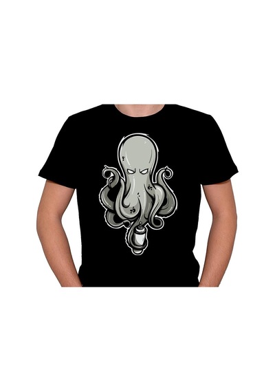 Ahtapot Octopus Grafiti Tişört Unisex T-shirt 001