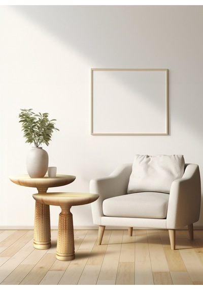 Ahşap 2 Li Set Fitilli Mantar Yan Sehpa Modern Fiskos / Çiçeklik / Zigon Sehpa Ahşap