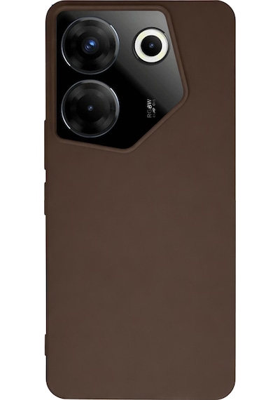 Newface - 975 - Tecno Camon 20 Pro 5g Kılıf First Silikon - Csmo-tex - - Kahverengi