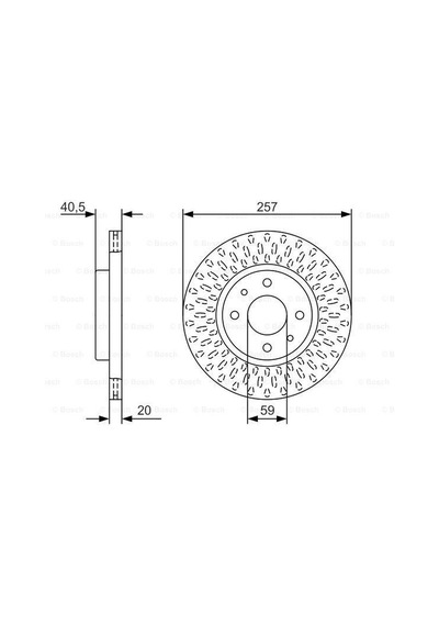 Fren Dıskı On Havalı 257.4 Mm Fıat Albea-palıo-doblo-tempra 2.0-marea 1.6 BOS-0986479W68