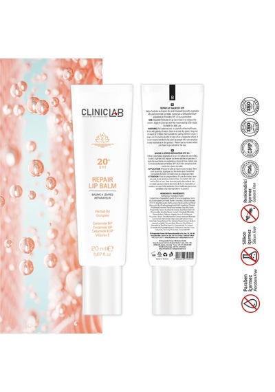 Cliniclab Onarıcı Dudak Bakım Lip Balm SPF20 20 ML