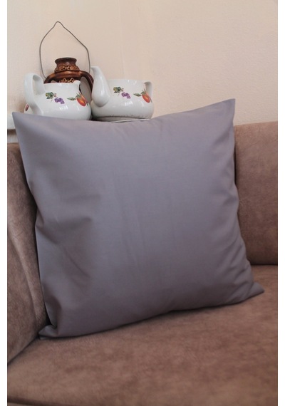 Dark Gri Premium %100 Pamuklu Fermuarsız Kırlent Kılıfı 43x43cm