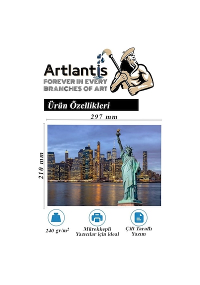 Fotoğraf Baskı Kağıdı A-4 240 Gr/m2 100'lü 1 Paket A4 Fotoğraf Kağıdı Ofis Ve Ev Tipi Mürekkepli Yazıcılar İçin
