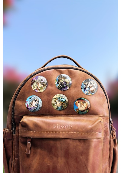 Steel Ball Run Jojo Anime Animasyon Çanta Rozet İğneli Buton Rozet Seti Adet Altılı