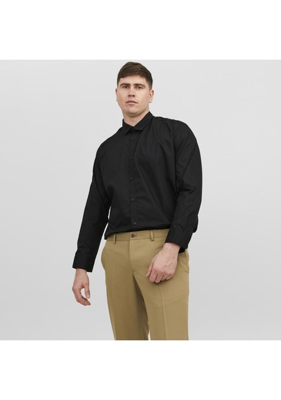 Jack & Jones Büyük Beden Uzun Kollu Gömlek - Joe - 12200623 Siyah