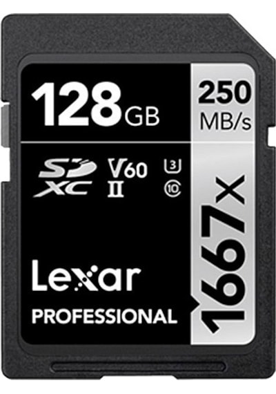 Lexar Pro 1667X 128Gb Sdxc 250Mb/S Uhs-Iı Class 10 Sd Kart