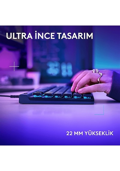 Logitech G515 TKL Türkçe Tuş Dizimi Tactile Kablolu Oyuncu Klavyesi Logitech G515 TKL Türkçe Tuş Dizimi Tactile Kablolu Oyuncu Klavyesi