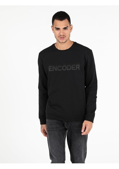Colin's Regular Fit Erkek Siyah Sweatshirt CL1049893_Q1.V2_BLK