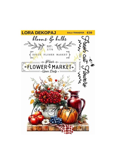 Lora Dekopaj Sulu Transfer Kağıdı - 450 25x35 Cm