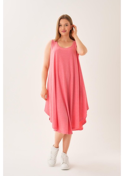 Alexandergardi Asimetrik Kesim Kolsuz Elbise B23-00114 Pembe