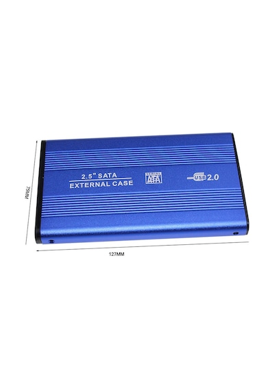 usb 2.0 to sata 2.5 inç alüminyum Harici harddisk kutusu mavi